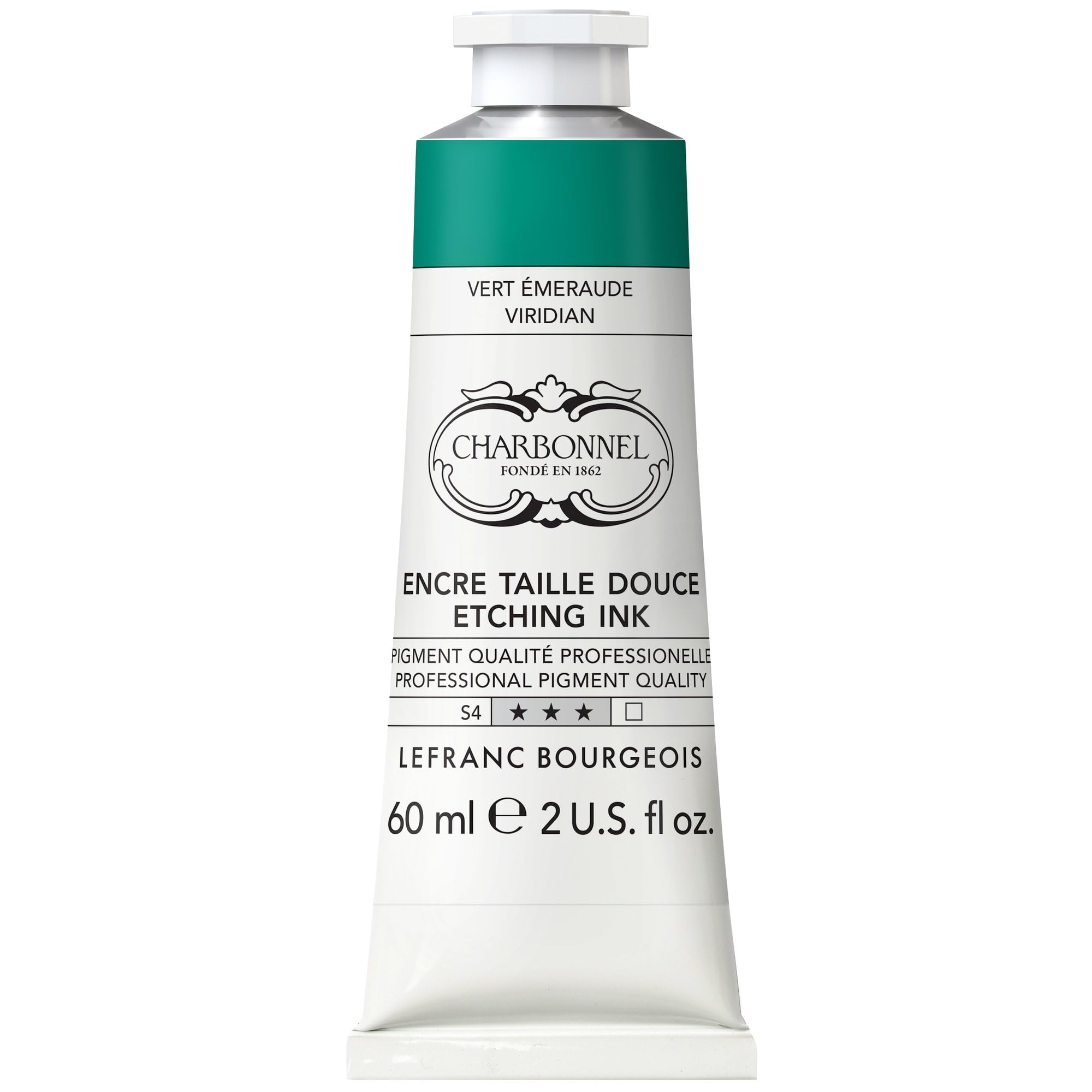 Lefranc Bourgeois 301491 Charbonnel, vernice per stampa in rame lavabile in acqua con eccellente resistenza alla luce, vegano, 100% privo di solventi, tubo da 60 ml, giallo scuro