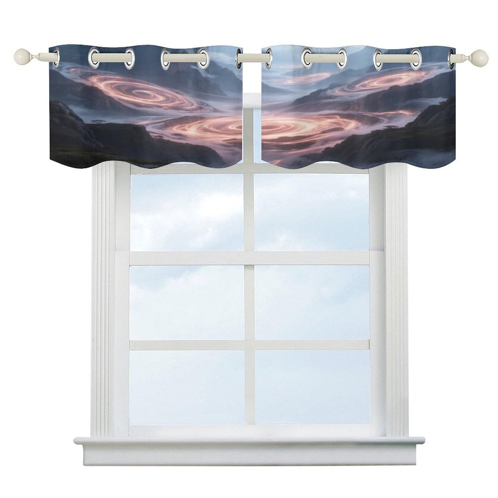 Fekiloot Style Mysterious Valley Short Curtains Valance Curtain