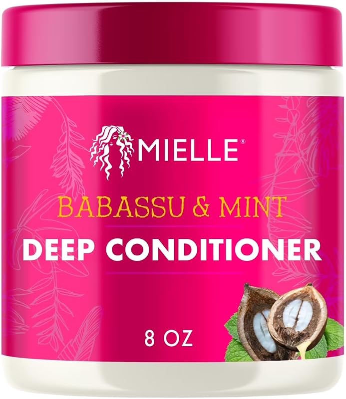 Babassu & Mint Deep Conditioner with Protein, Moisturizing & Conditioning Deep Treatment, Hydrating Repair for Dry, Damaged, & Frizzy Hair (8 Oz)