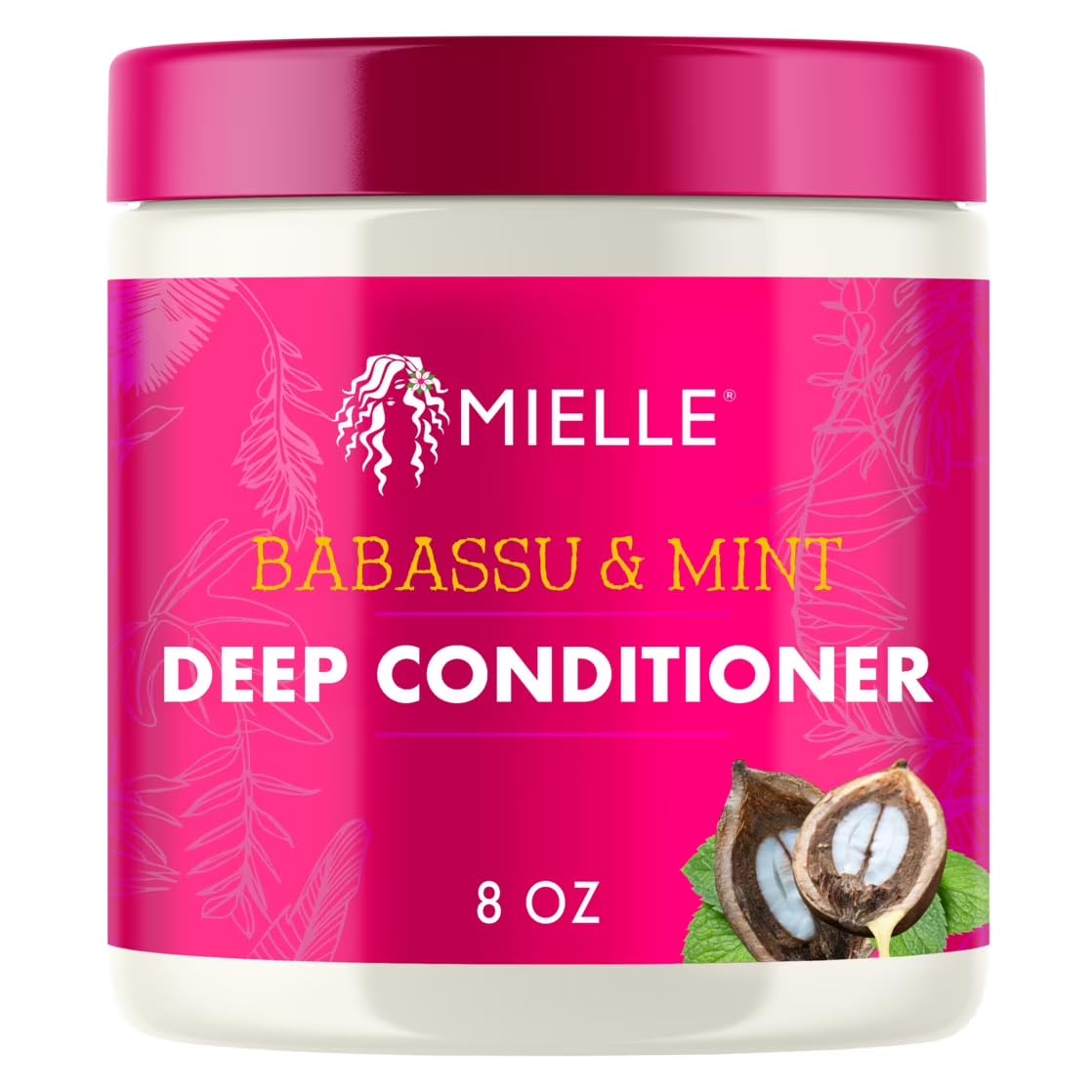 Mielle Organics Babassu Mint Deep Conditioner with Protein Moisturizing Conditioning Deep Treatment Hydrating Repair for Dry Damaged Frizzy