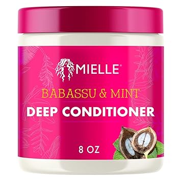 Mielle Organics Babassu & Mint Deep Conditioner with Protein, Moisturizing & Conditioning Deep Treatment, Hydrating Repair for Dry, Damaged, Frizzy Hair 8 Oz