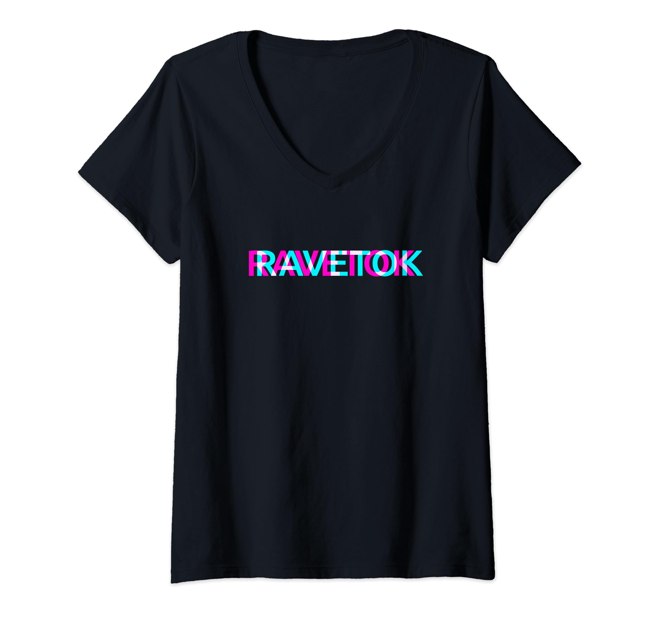 Ravetok Technotok Techtok Technolove V-Neck T-Shirt