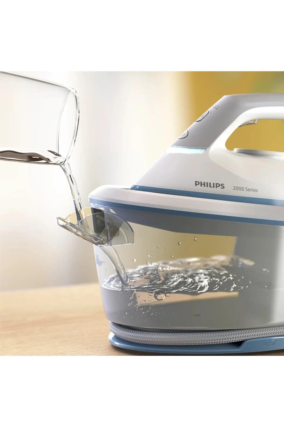 Philips Bügelstation Series 2000 PSG2000/20, 2400 W, 6 bar, Keramiksohle, 110 g/min Dauerdampf, 1,4 l Wassertank