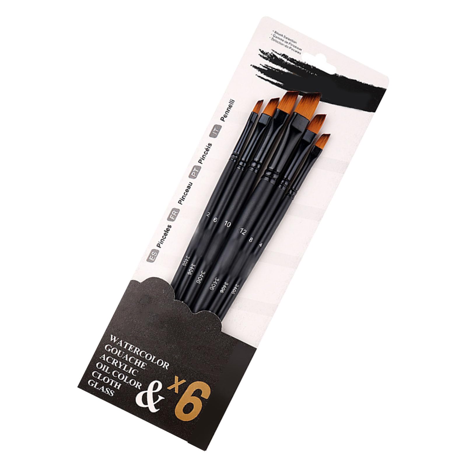 12-teiliges Pinsel-Set Für Gesichts- & Körperbemalung – Perfekt Für Halloween, Cosplay, Kunst & Make-up Mit 6 Verschiedenen Größen
