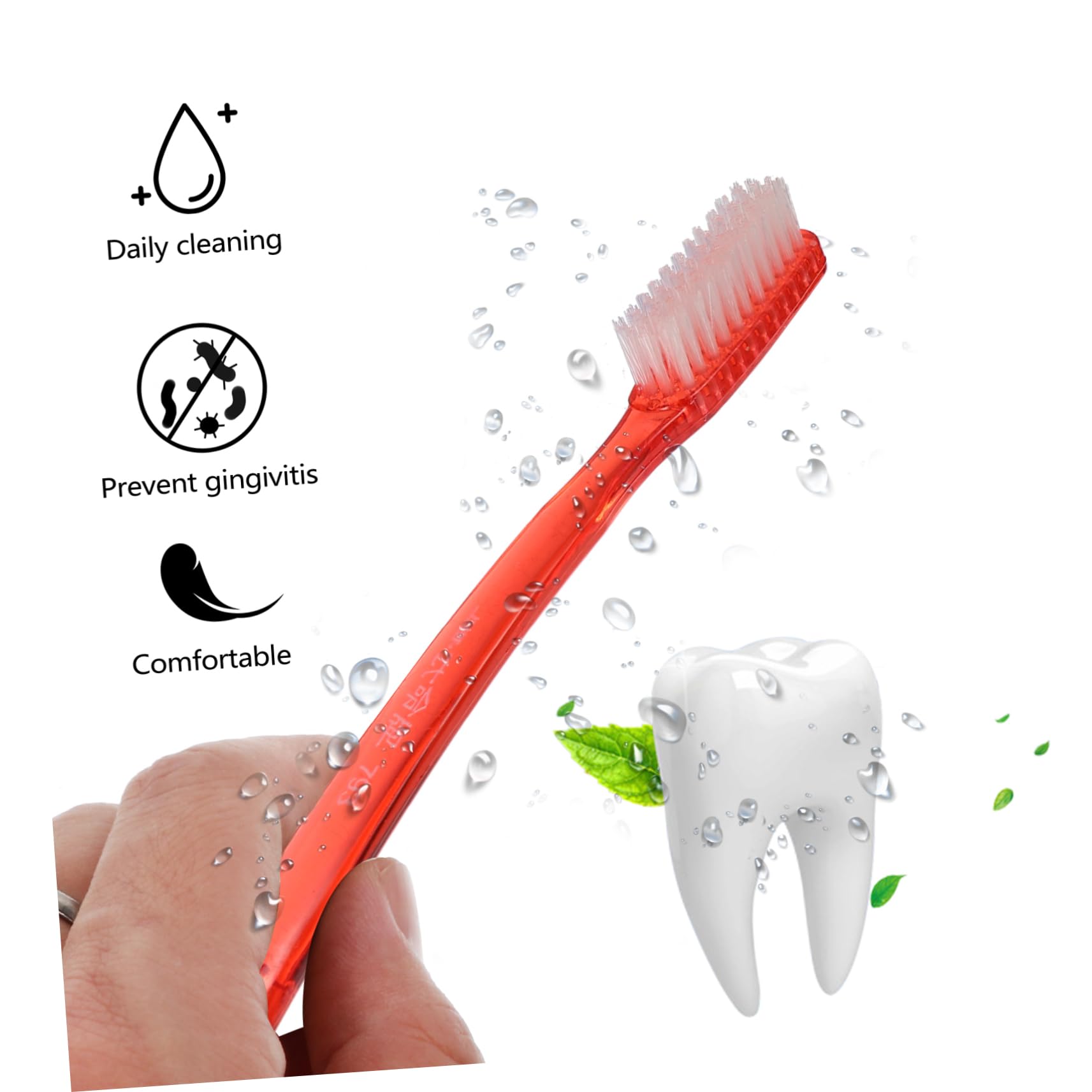 Healeved 132pezzi Spazzolini Denti Adulti Con Setole Dure Pulisci e Sbianca Per Salute Ottimale Dei Denti Casuali Design Ergonomico e Antiscivolo