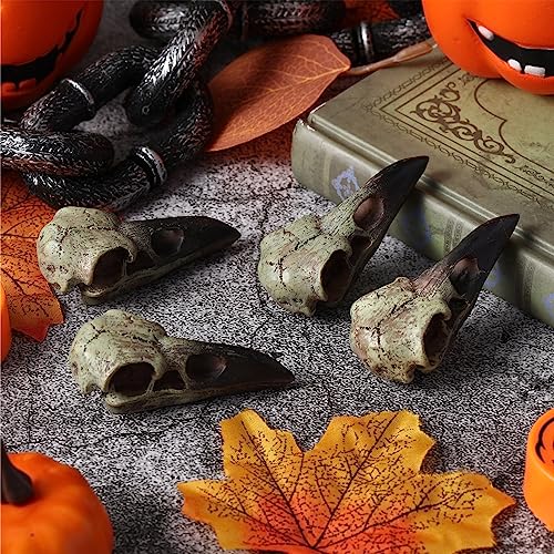Figuritas góticas de calavera de cuervo 3 pcs decoración hogar miniatura 3