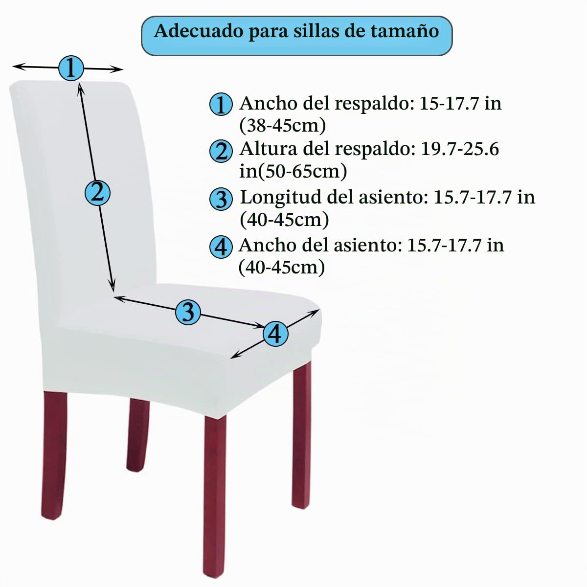 6 Piezas Fundas para Sillas de Comedor Elásticas Moderno, Lavables Extraíbles Cubiertas para Silla, Comedor Asiento Cubre ​en Poliéster Spandex para Casero Hotel Restaurante Decor (Marrón)