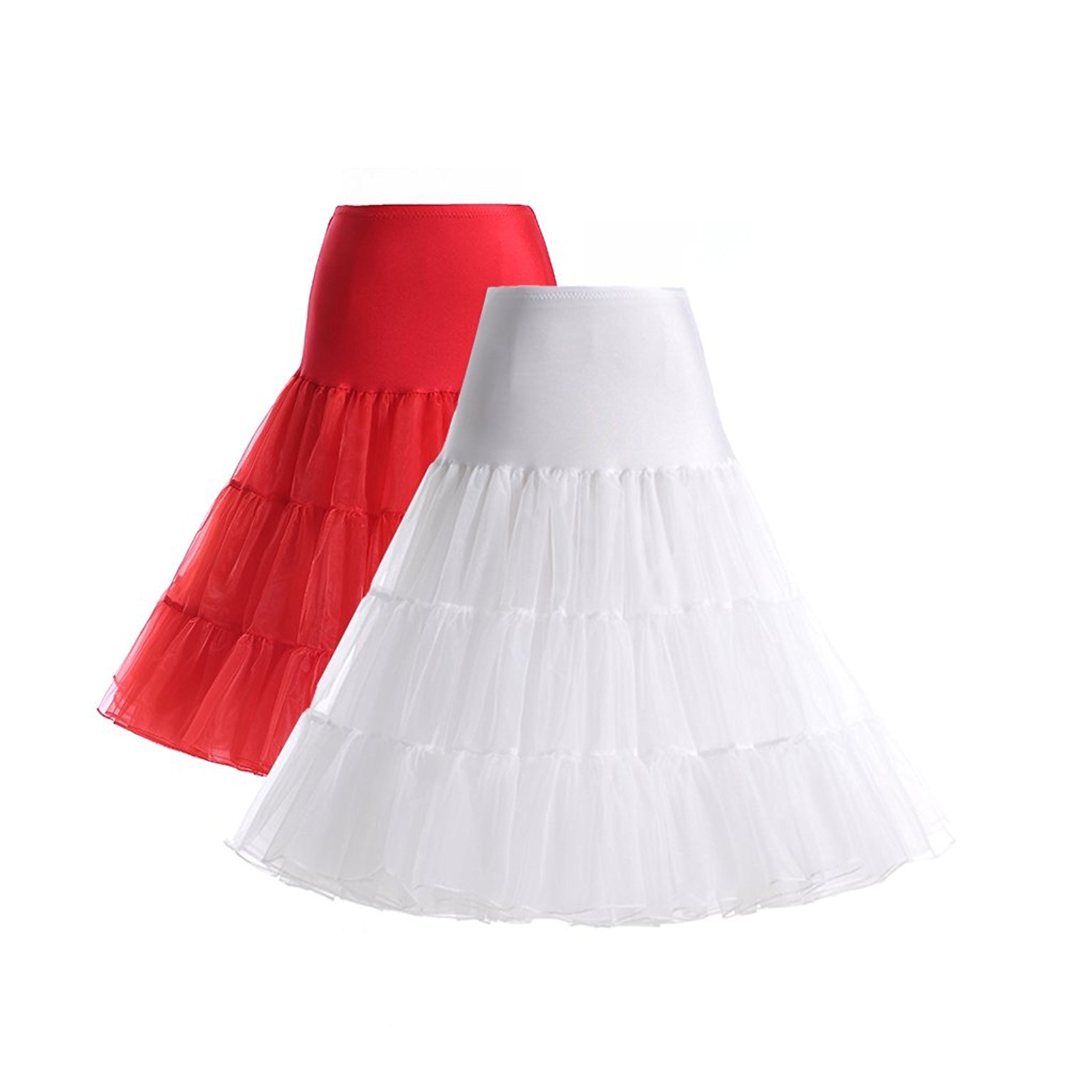 Boolavard 50's Petticoat Underskirt Retro Vintage 1950's Rockabilly White, Black, Blue, Pink, Red