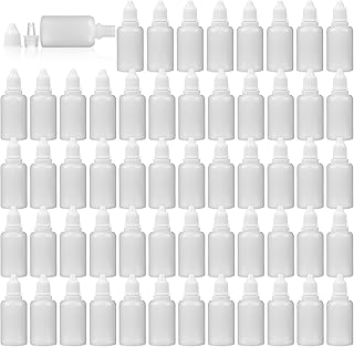 100 Pcs 30ml Dropper Bottles Squeezable Eye Liquid Dropper Bottles with Leak Proof Caps, Plastic Empty Eye Dropper Bottle Refillable 1 oz Plastic Bottles for Essence, Eye Drops, Essential Oil