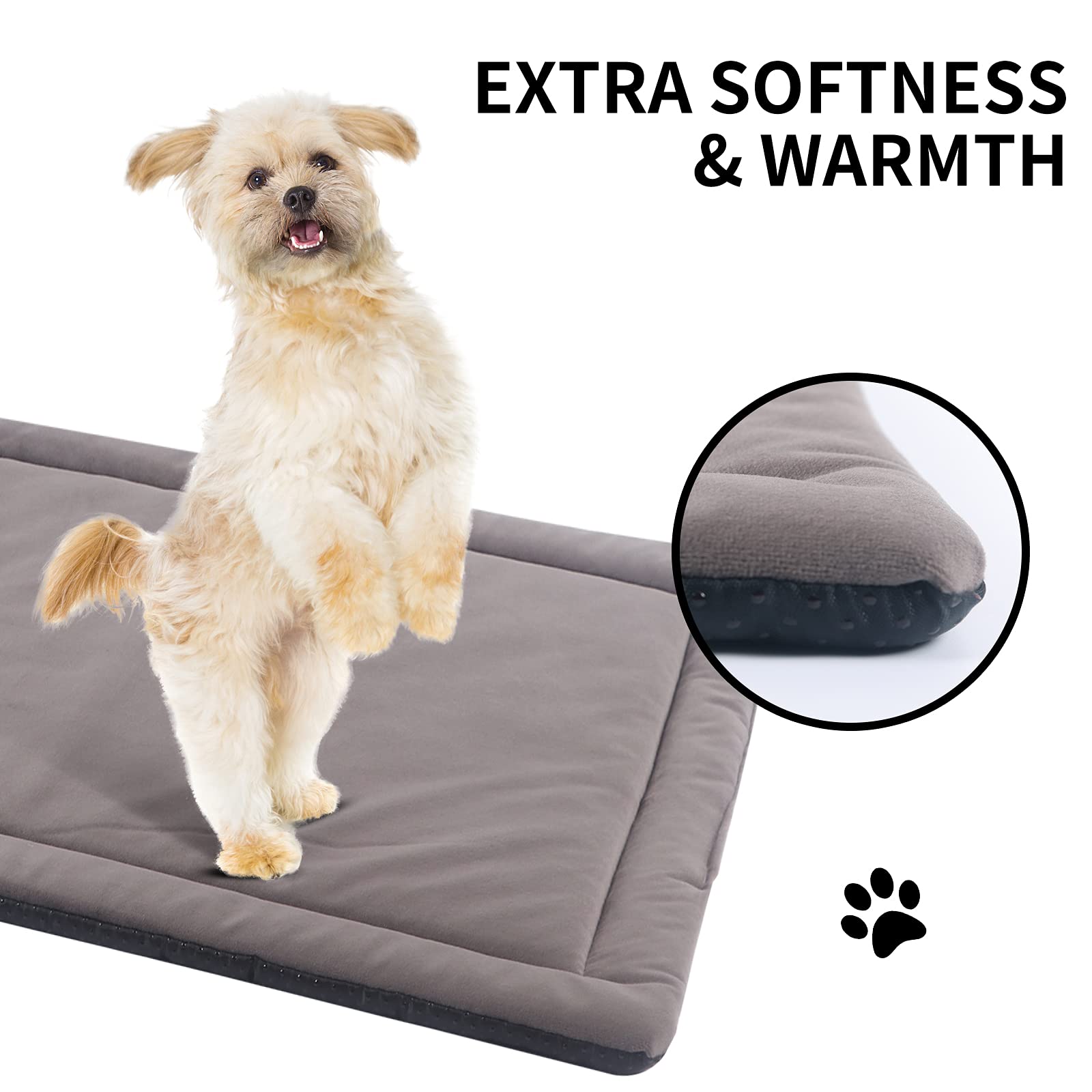 IEUUMLER Lettini per cani, Materassino per animali domestici, Letto di Cane/Gatto divano con cuscino morbido, cuccia per animali domestici antiscivolo FC004 (102 * 69cm, Light Brown)