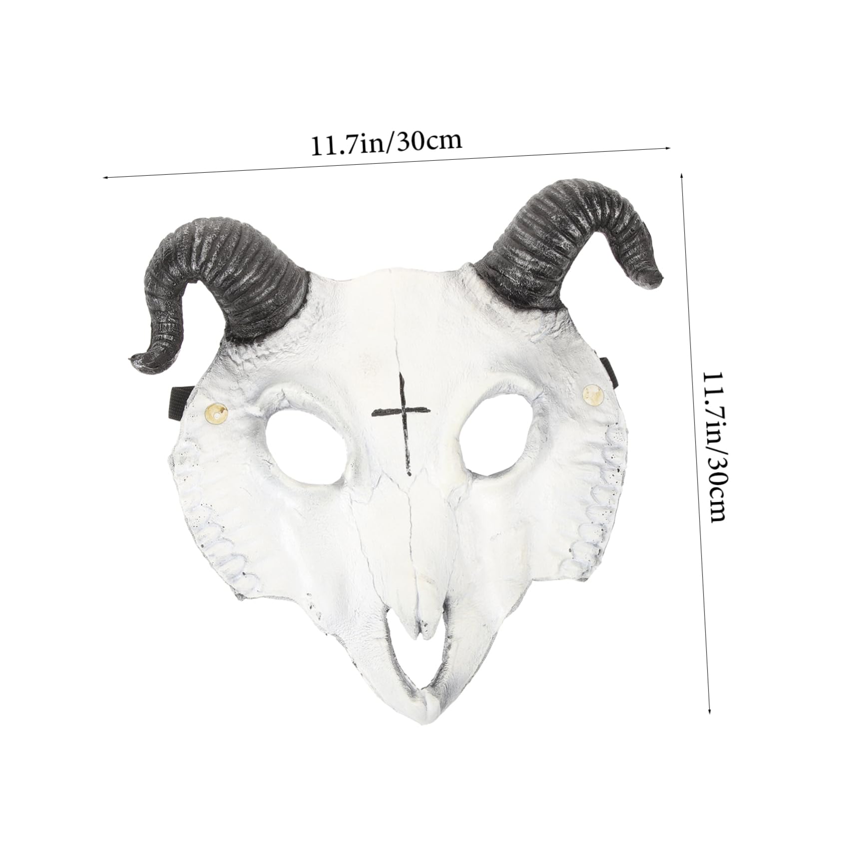 TOYANDONA 1pc Skull Sheep Mask for Halloween Cosplay Lightweight Pu Material Comfortable Eye Nose for Masquerade Carnival Party Decorations