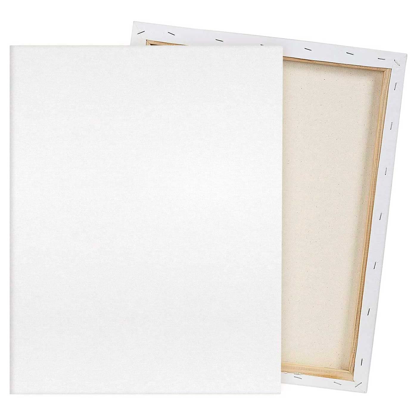 Acan Lienzo Blanco para Pintar 40 x 50 cm, 100% algodón, Grosor 1,​5 cm, válido para Todo Tipo de Pinturas: acrílica, óleo, Acuarela, Ideal para Aficionados a la Pintura y Profesionales
