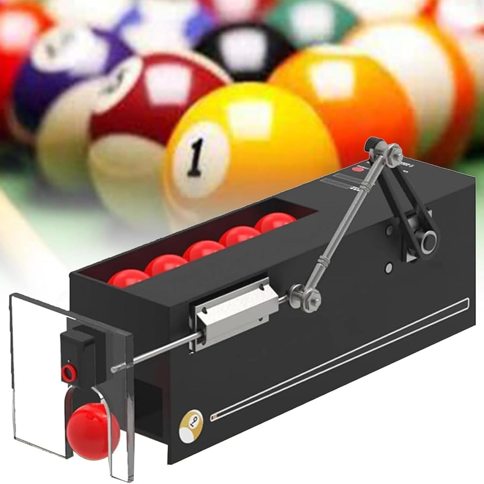 GYKOZY Automatic Billiard Ball Shooter and Feeder Dispenser, Per Hour Pool Training Machine with Real-Time Recording, High Capacity True Simulation