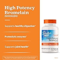 Vista 2 de Doctor's Best 3000 GDU Bromelina Proteolítica Digestiva Suplementos de enzimas digestivas, apoya la digestión saludable, salud