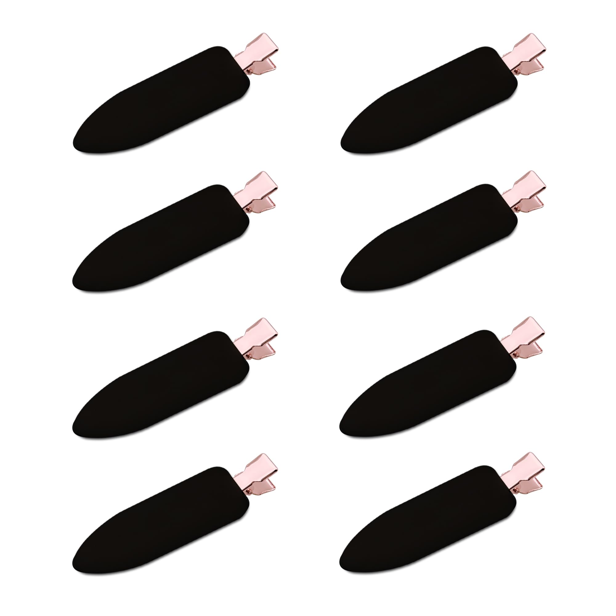 Large Creaseless Hair Clip, No Crease Clips No Bend Hair Clips Black Makeup Clip Hair Styling Accessories for Women Girls（8 Pack）