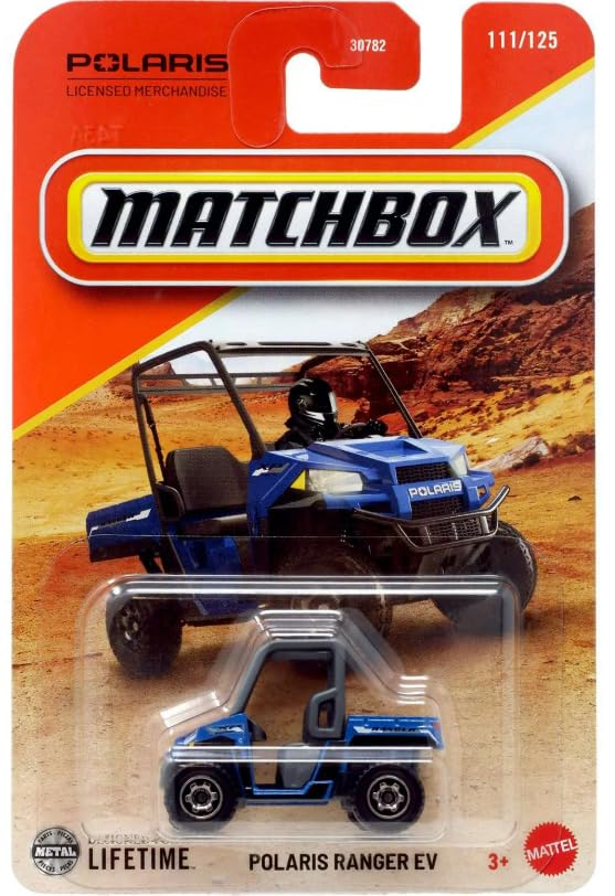 Matchbox Polaris Ranger EV a escala 1:64 azul miniatura 1