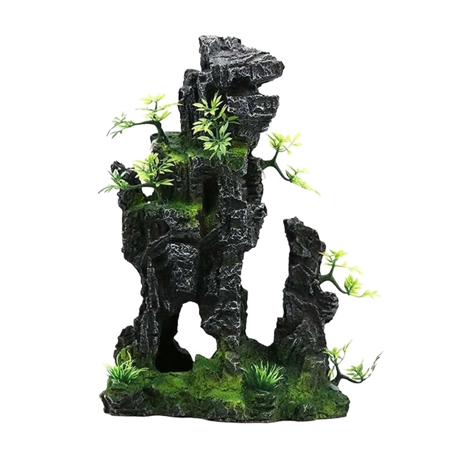 Decorazioni per Acquario Decorazione paesaggistica for acquari, giardino roccioso, simulazione di paesaggio con erba e pietre, pacchetto paesaggistico acqua, scatola for acquario