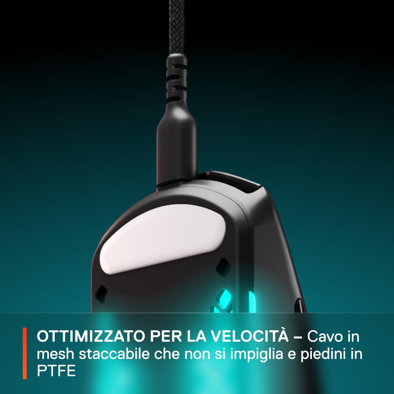 SteelSeries Aerox 3 - Mouse da gioco RGB traforato - Design ultraleggero e resistente all'acqua - Sensore ottico TrueMove Core da 8.500 DPI - Onyx