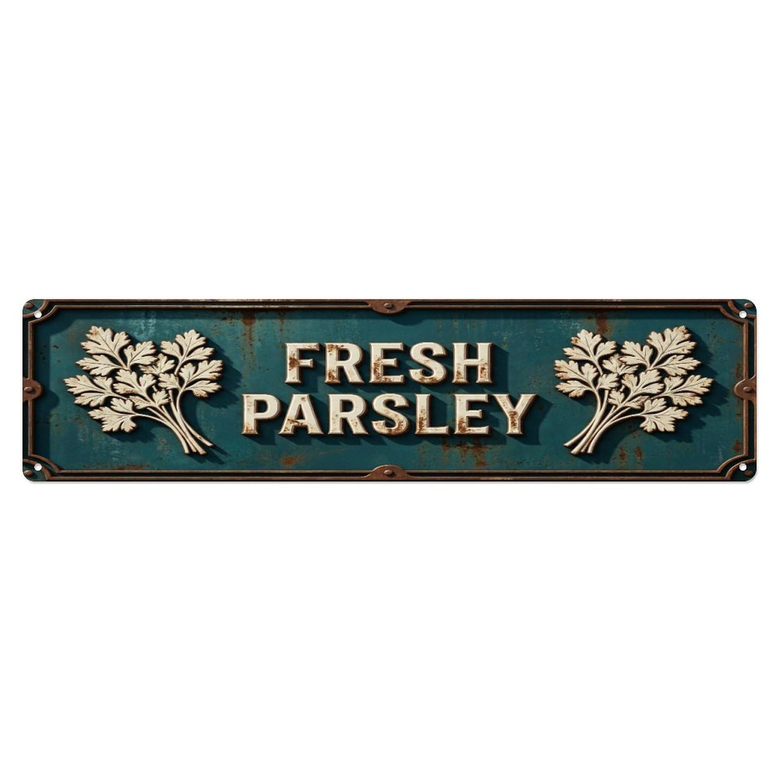 Metal Tin Sign FRESH PARSLEY Vintage Herb Rustic Farmhouse