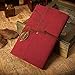 EvZ Vintage Dark Red PU Leather Cover Loose Leaf Blank Notebook Journal Diary Gift