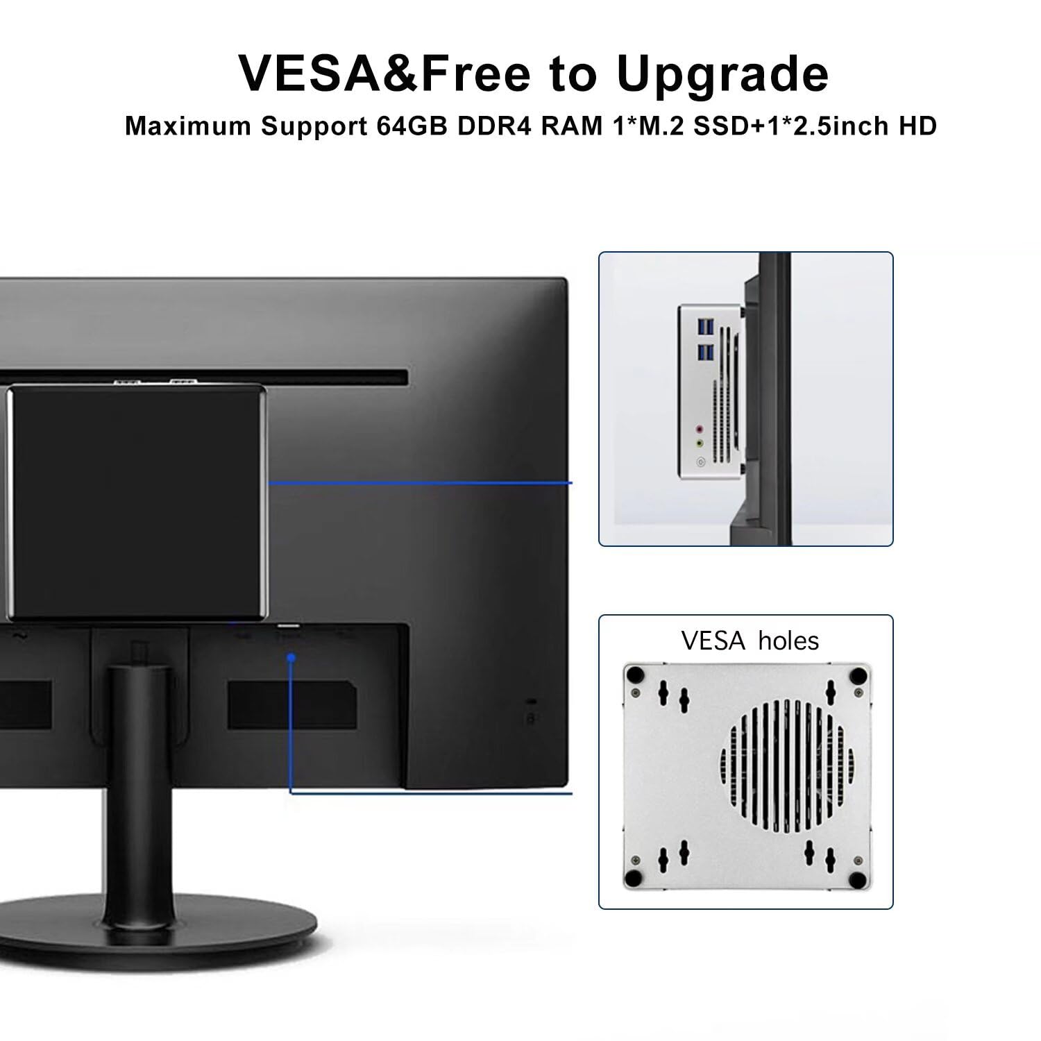 VENOEN Mini Gaming PC NUC i7, Micro PC Win11 pro Core i7 1165G7 Mini Computer, Dual HD Mini Desktop PC, 4K@60Hz HTPC, Mini DP Output, USB-C, Gigabit Ethernet, Wifi, BT 5.1, 16GB RAM 1TB SSD