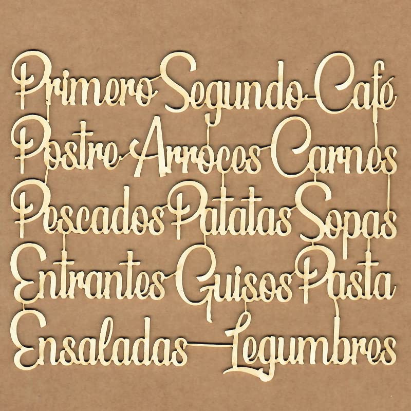 KORA projects - Set de chipboard – Frases de cocina – Siluetas de cartón prensado para Scrapbooking y Manualidades
