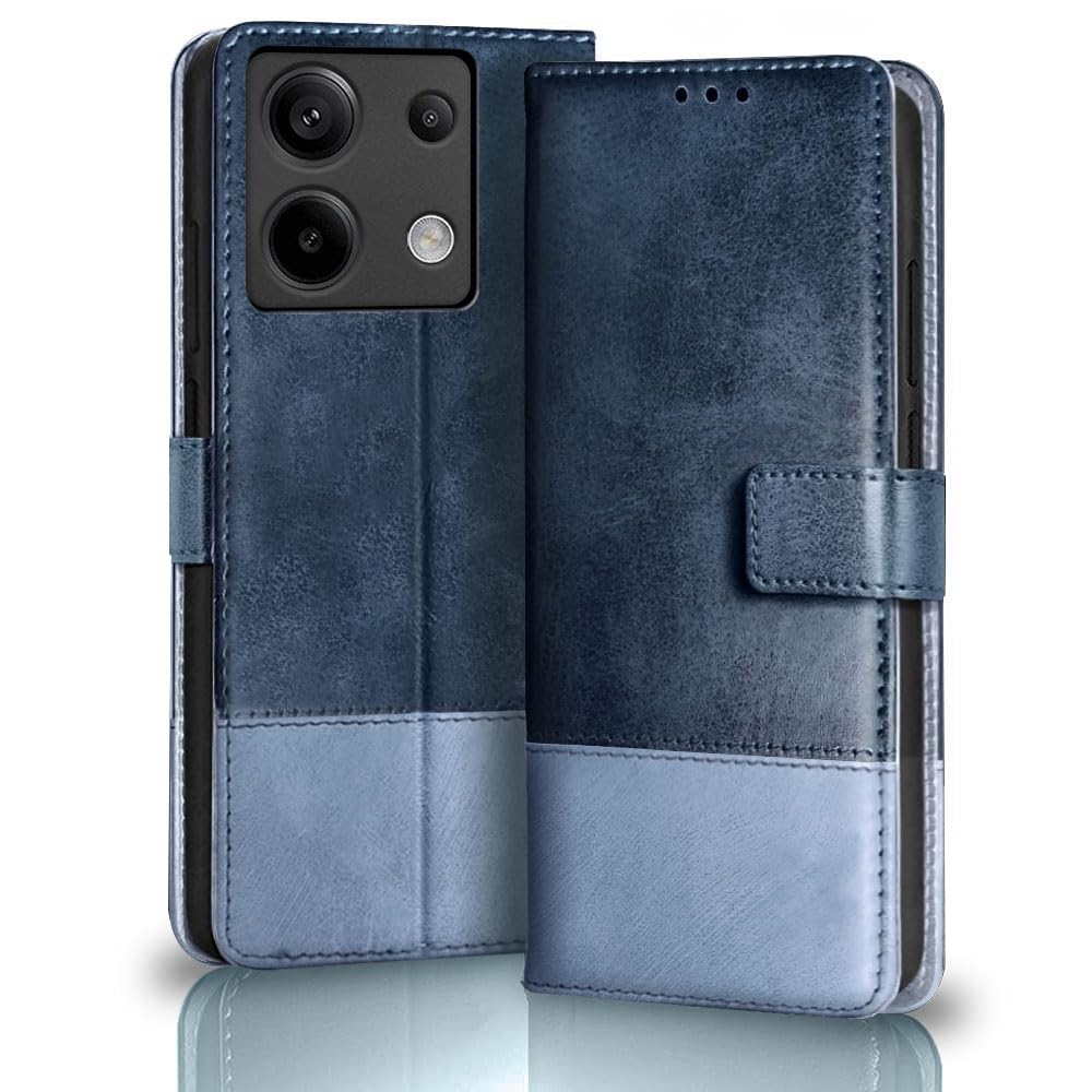 TheGiftKart Flip Back Cover Case for Mi Redmi Note 13 PRO 5G | Dual-Color Leather Finish | Inbuilt Stand & Pockets | Wallet Style Flip Back Cover for Redmi Note 13 Pro (Faux Leather, Blue & Sky) (B0CRDG5NT8) Amazon Price History, Amazon Price Tracker