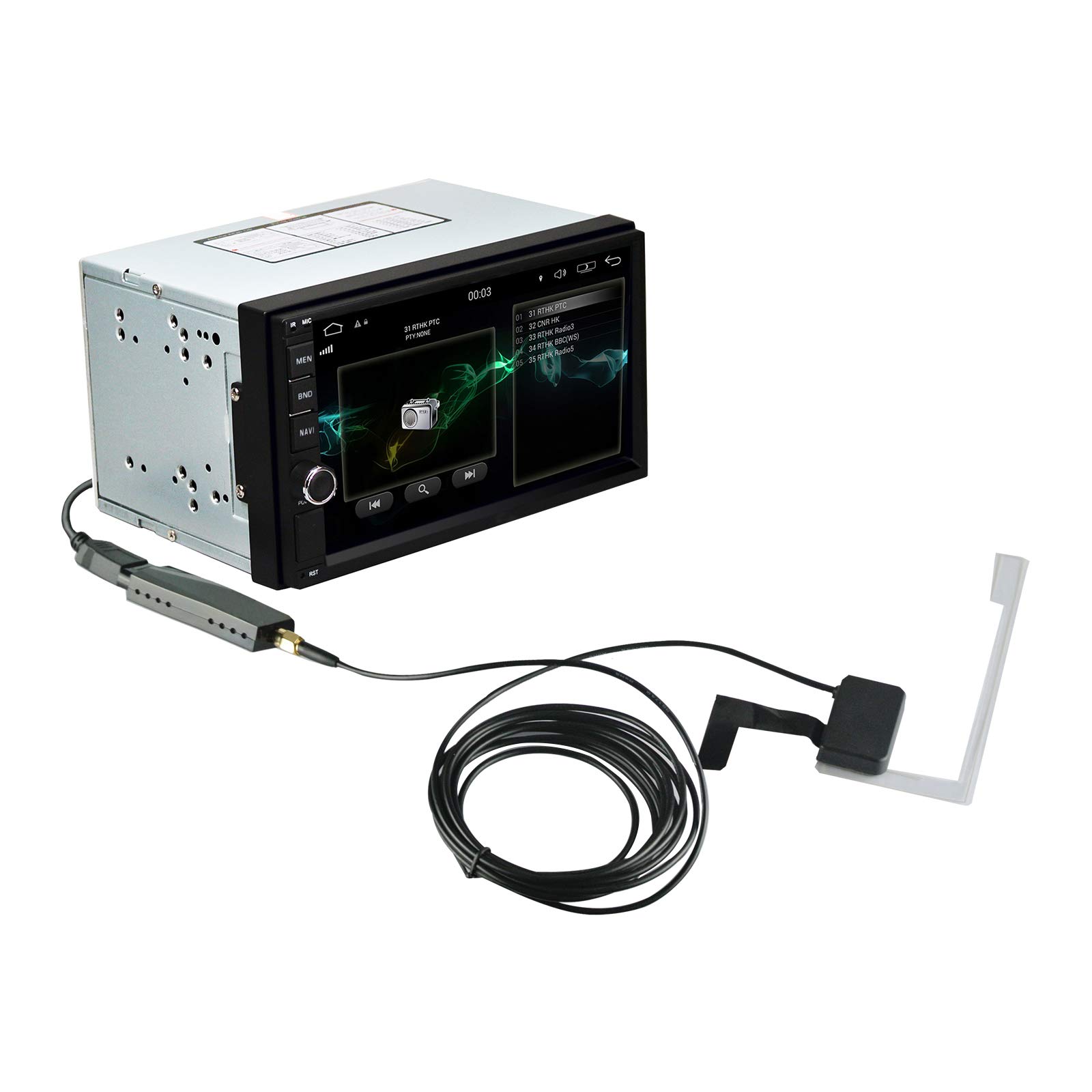 LEXXSON Auto DAB/DAB Radio Adapter FM Zender DAB antenne DAB Radio Adapter met AUX Verbinding voor Android Auto Stereo