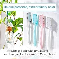 Vista 2 de Wangta - Cepillo de dientes suave, paquete de 10 (color blanco piedra), el mejor cepillo de dientes manual para una limpieza máxima y eficiente