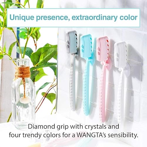 Miniatura 5 de Wangta - Cepillo de dientes suave, paquete de 10 (color blanco piedra), el mejor cepillo de dientes manual para una limpieza máxima y eficiente y