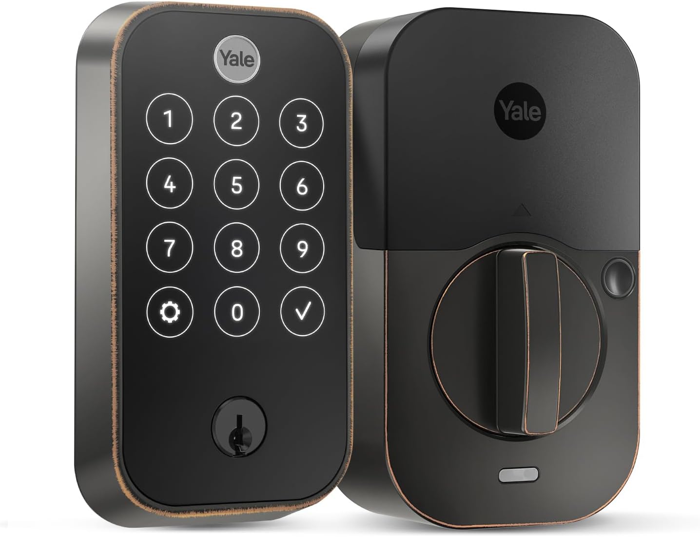 Product image of Yale Security Lock 2 Touch Deadbolt, Oil Rubbed Bronze Biometric Fingerprint Entry Door Lock with Digital Keypad for Code Entry (No Wi-Fi), YRD420-F-BLE-0BP
