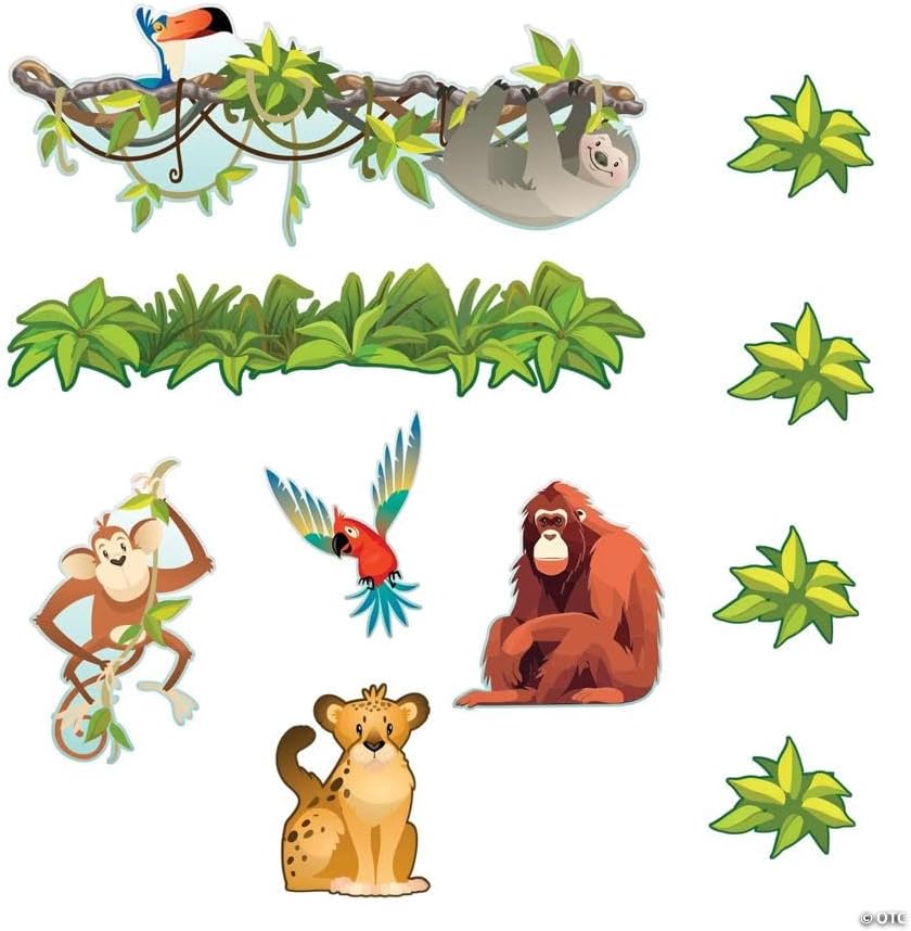 Fun Express Value Jungle Animals Trunk-or-Treat Cardstock Decorating Kit – 10 Pieces