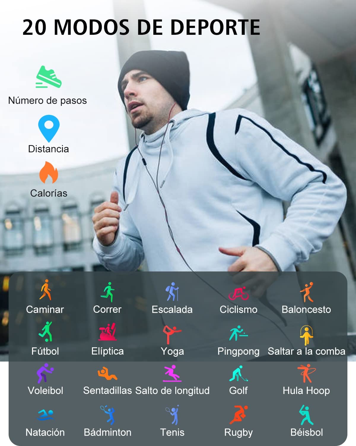 RUIMEN Smartwatch con Llamadas,Reloj Inteligente Haga Reciba Llamada y Asistente Voz, Smartwatch Mujer Hombre con Podómetro Oxígeno Sanguine Impermeable IP68 100+ Deportes Modos Pulsera de Actividad