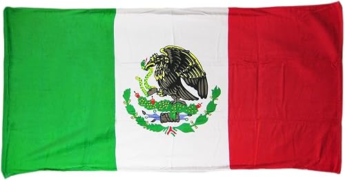Toalla de playa de rizo con bandera mexicana 60 x 30 México