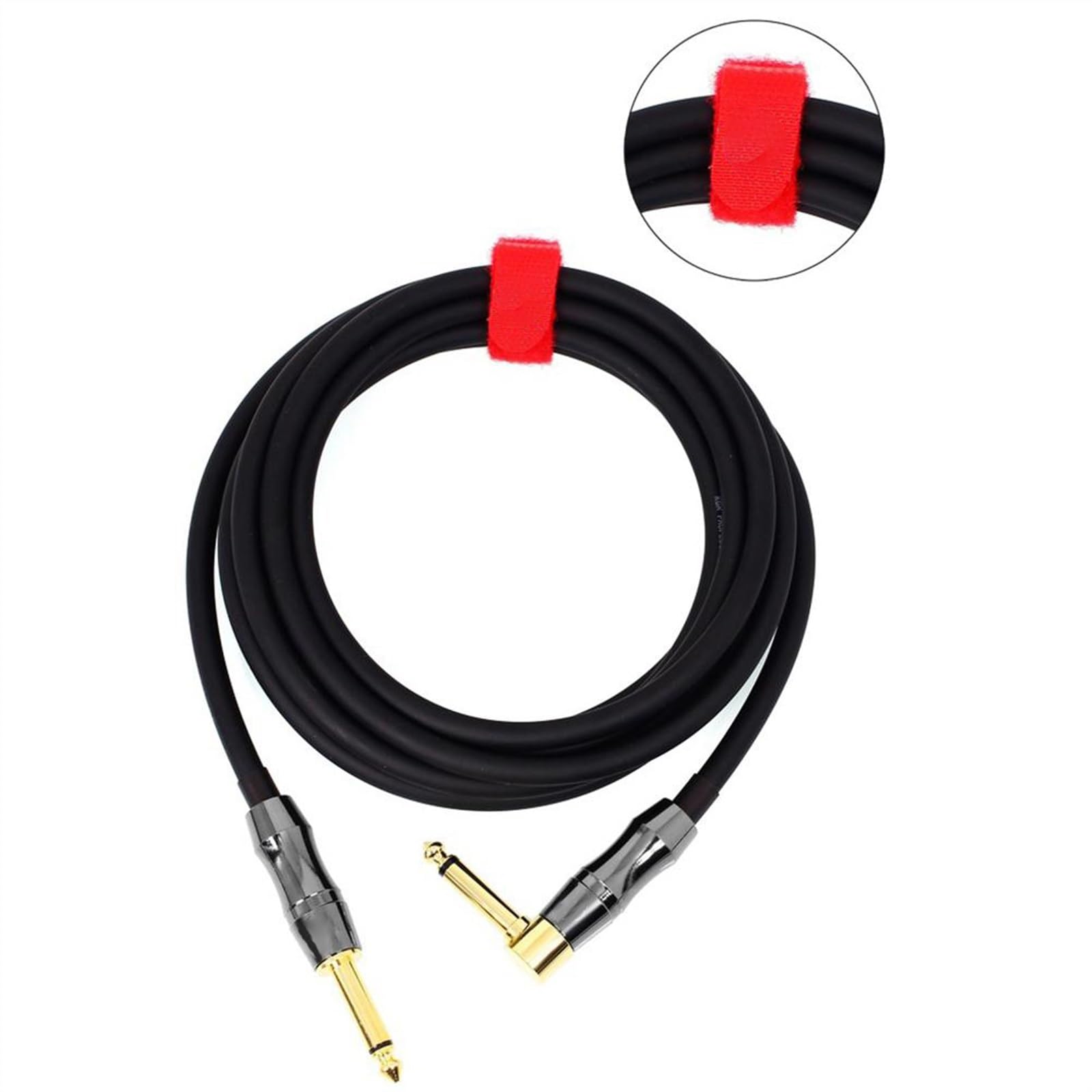 kabel audio do gitary Gitara Kabel Audio Linia Łącząca Gitara Instrument Basowy Redukcja Szumów Ekranowany Drut Gitarowy 20AWG (Color : 6 meters)