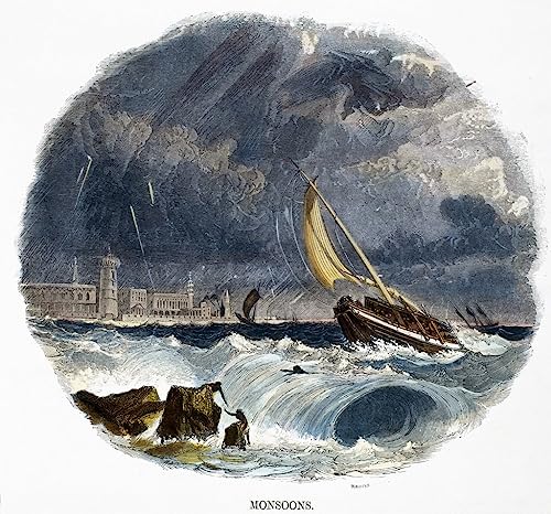 Poster Les moussons par Josiah Wood Whymper art nature vintage toile salon 60x90cm