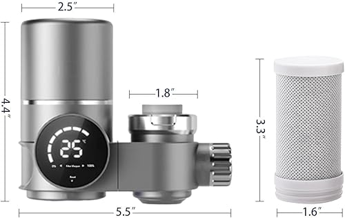 Miniatura 3 de Paquete de 2 filtros de agua de repuesto para montaje en grifo VICTEUT, AQUSOFT, BLINGARTY, HOMELODY, KZU, reduce el plomo, el cloro, los metales