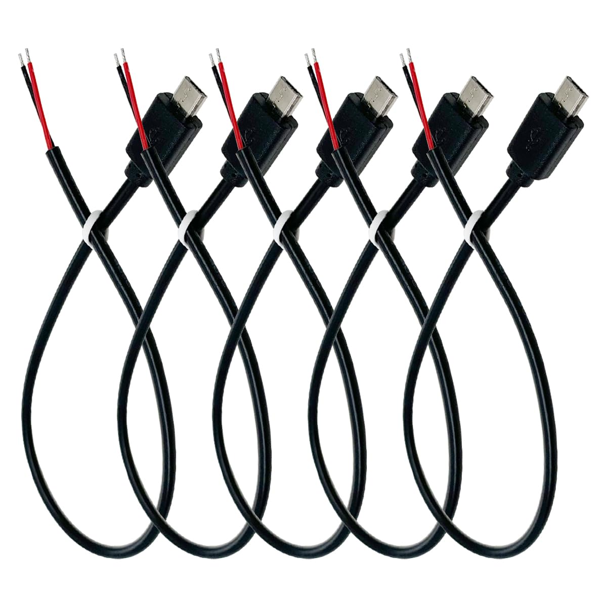 30cm USB Type-C Male PD Pigtail Cable - 5A Fast Charge, 6 Wires For DIY Projects