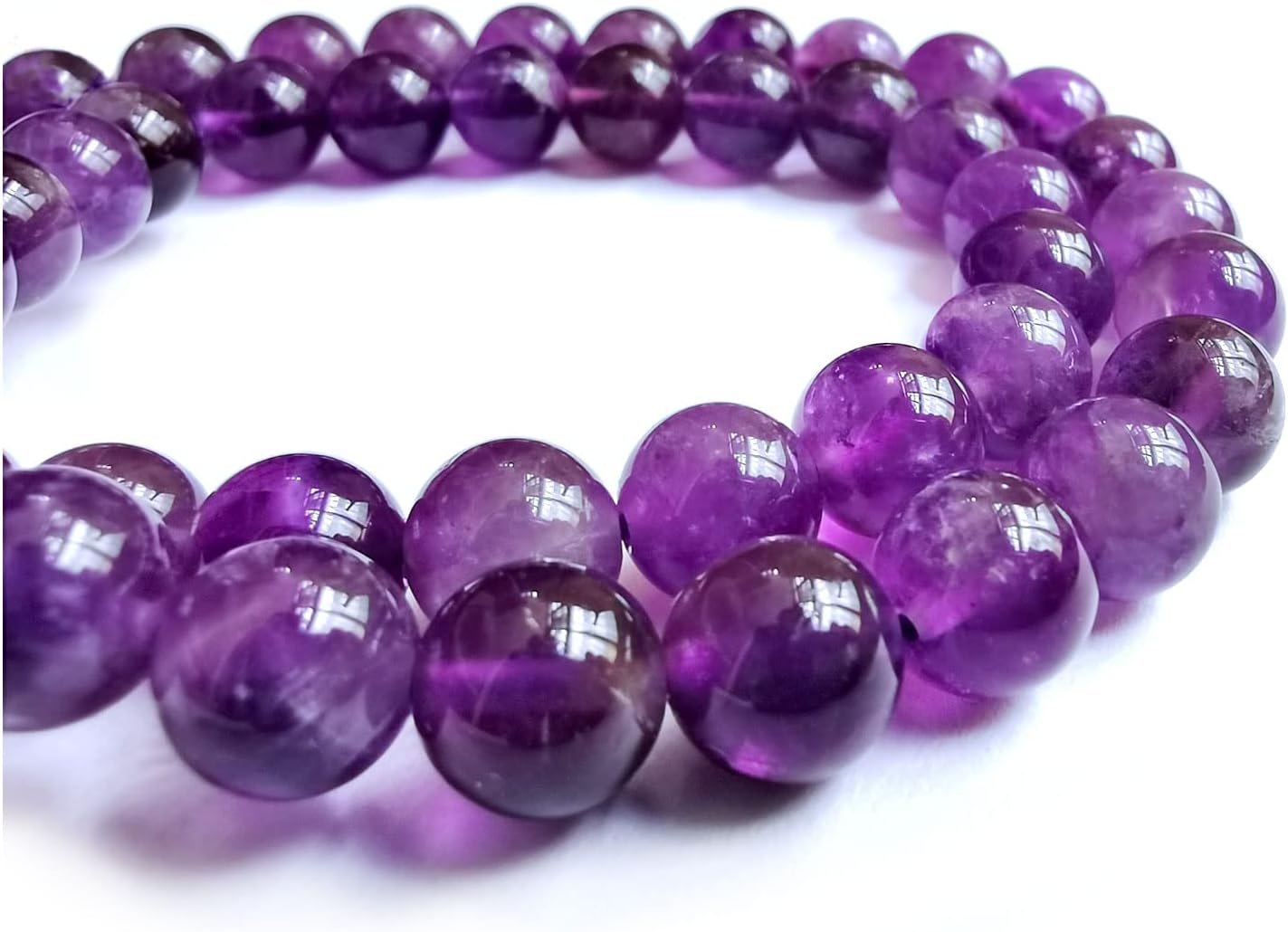 8mm Natural Amethyst Beads Natural Gemstone Beads for Making Jewelery Energy Healing Crystals