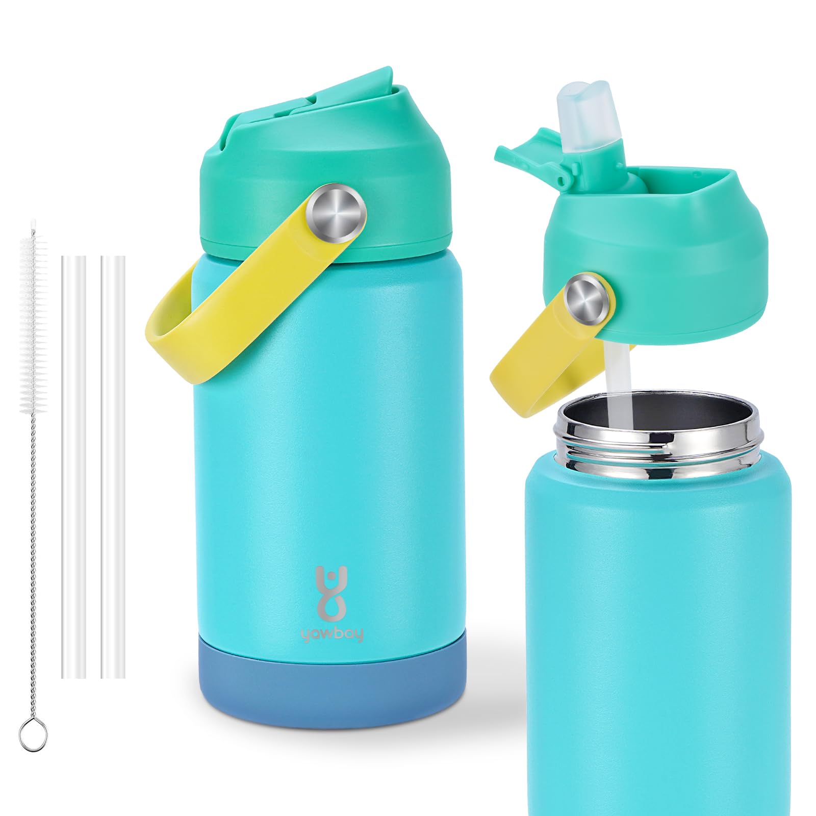 Kids Water Bottle for School 12 oz Stainless Steel Insulated Water Bottles Pink Water Bottles for Toddler Girls