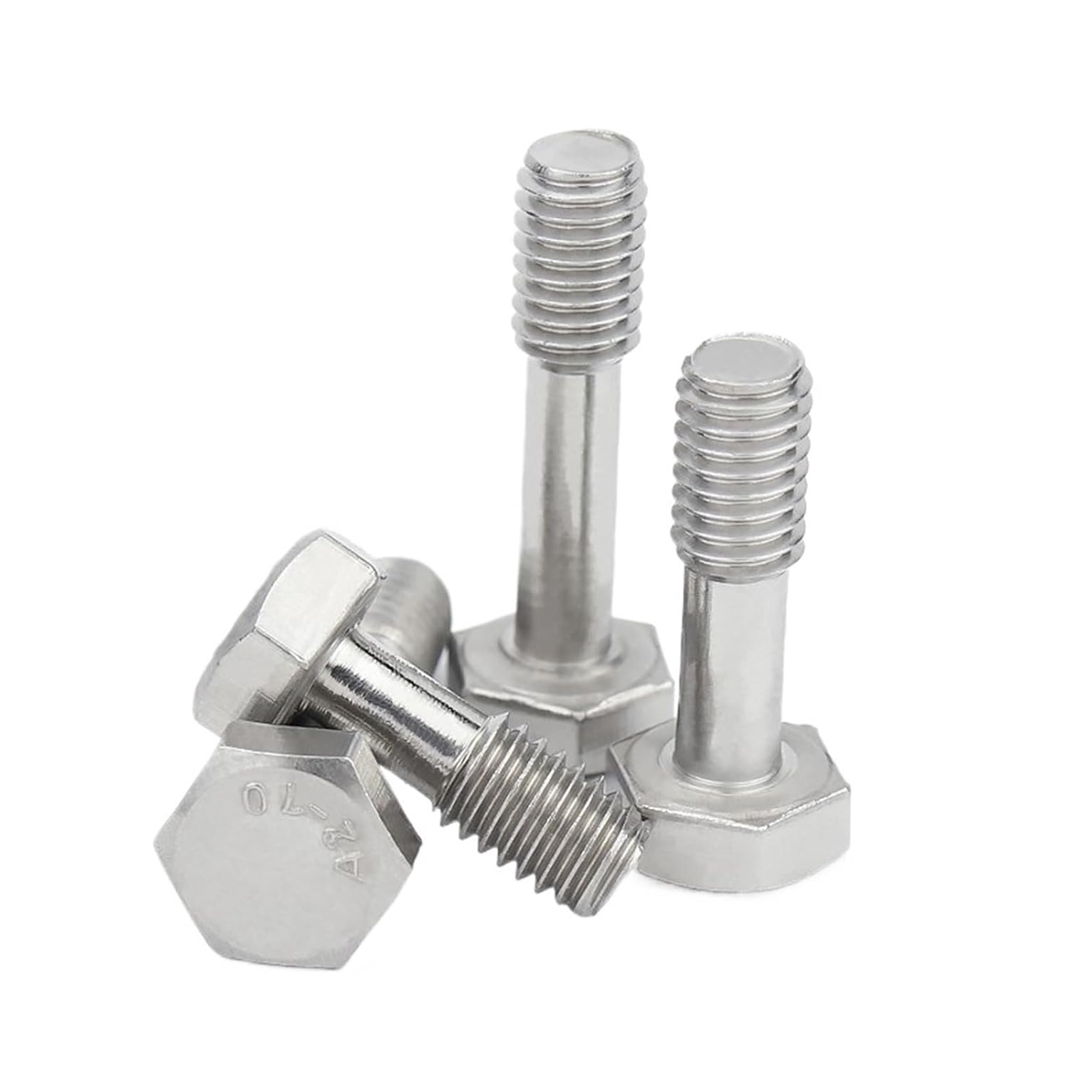 304 Stainless Steel M3 M4 M5 M6 M8 M10 M12 M14 M16 Hexagon Screws with Waisted Shank External Hex Half Tooth Unloosing Screws(M10x20mm 2pcs)