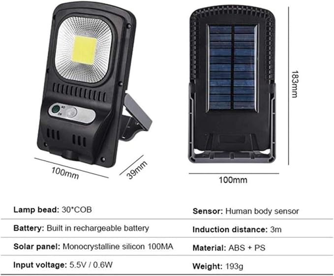 Generic Spot Lighting 36 COB SMD Solar Flood Light with PIR Motion Sensor Outdoor LED Lamp Wall Lights Floodlight Garden Spotlight Street Light (30cob) photo 2
