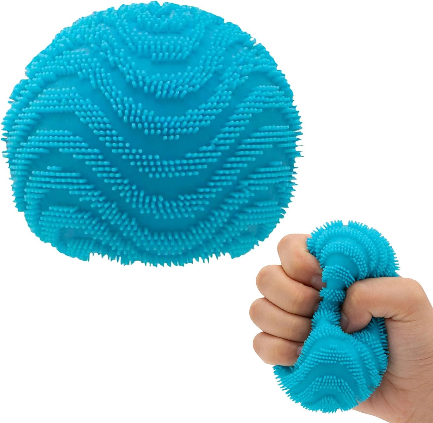 Viilich Squeeze Fidget Toy, Realistic Slow Rise Stress Squeeze Toy, Elastic Squeeze Anti-Anxiety Relax Toy, for Cute Novelty Present and Reward (Ripple Blue) — image 1