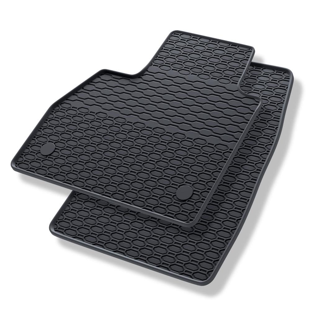 Mossa Tapis de Sol Caoutchouc adaptés à Renault Kangoo 2008-2021 2pcs Noir