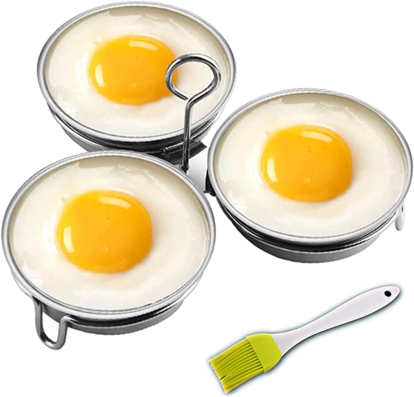 Stainless Steel Egg Poacher, Perfect Poached Egg Maker, Round Egg