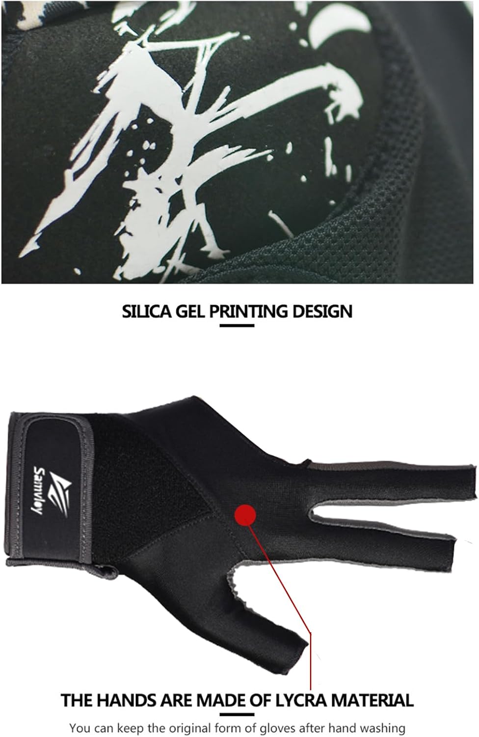 3-Finger Left-Handed Billiard Glove: Professional Grade with Anti-Slip Silicone Palm, Breathable & Quick-Dry Fabric for Ultimate Control, Lightweight Comfort for Men & Women