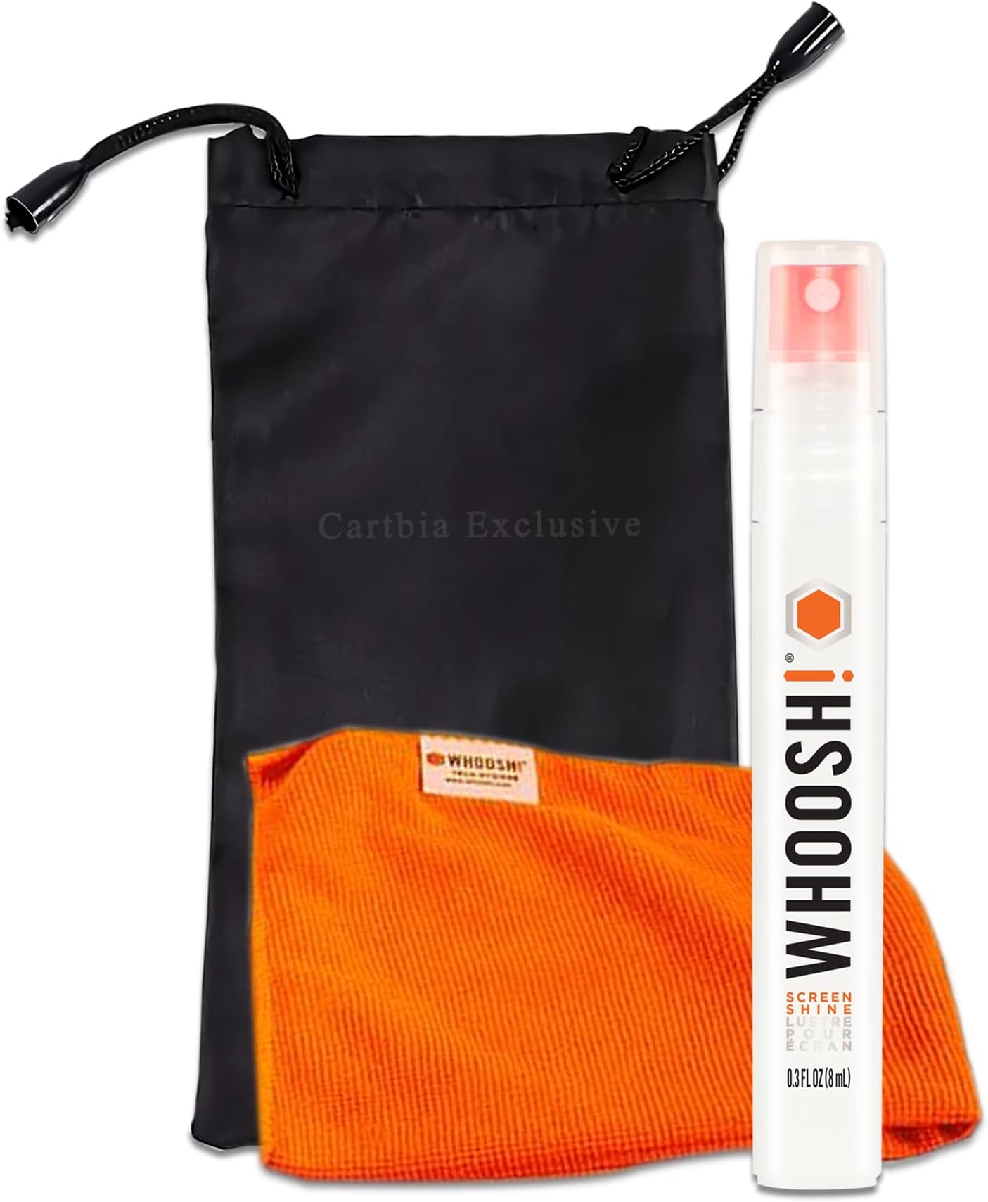 Whoosh! Screen Cleaner Bundle With Microfibre Cloth & Protective Storage Cleaner Pouch. The Ultimate Glasses Cleaner, Laptop Screen Cleaner, Phone Screen Wipes, PC Cleaning Kit & Computer Cleaner.