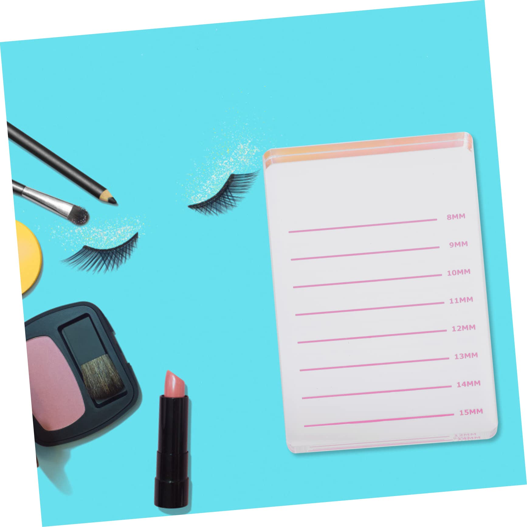 IWOWHERO 3 Pcs Eyelash Grafting Plate Acrylic Lash Pallet Reusable Lash Gasket Smooth Beauty Salon Supply Easy