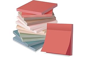 YEECOK Neutral Post It Notes - Vintage Colors for Aesthetic Organization