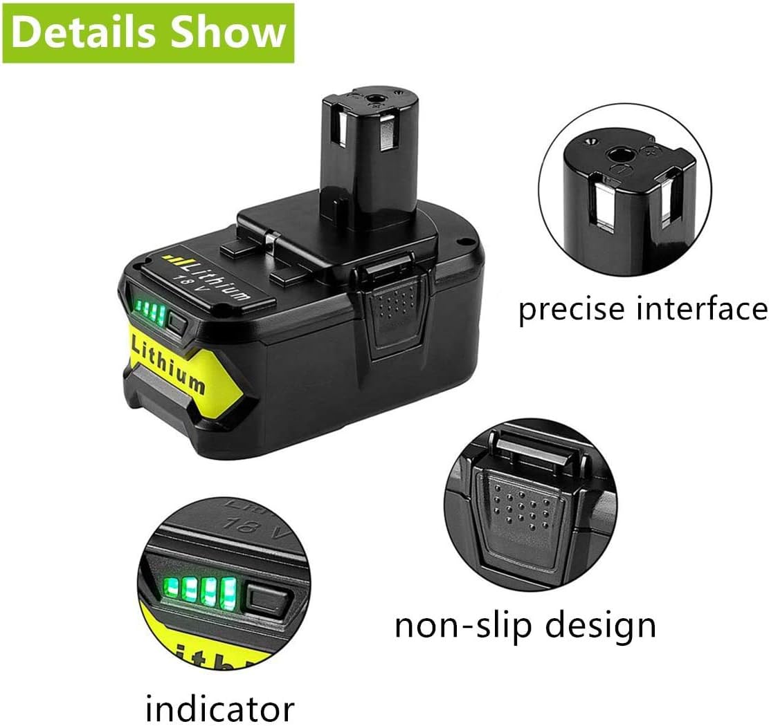 Super Deal Product 2Pack P108 6.0AH 18V Replacement Battery for Ryobi ONE + 18Volt Lithium Battery P102 P103 P104 P105 P107 P108 Best Deal Product 2Pack P108 6.0AH 18V Replacement Battery for Ryobi ONE + 18Volt Lithium Battery P102 P103 P104 P105 P107 P108